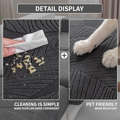 Qianmew L Shaped Sofa Back Cover Washable Stretch Soft