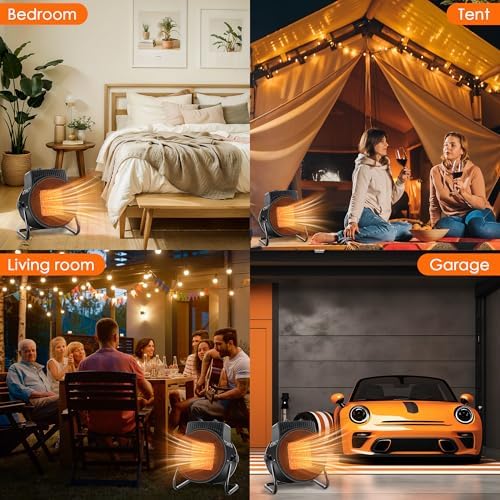 Gulfmew 1500W Quick Heating Portable Heater for Garage Indoor Use