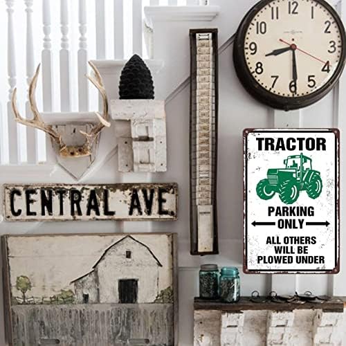 Antique Tractor Wall Decor Metal Sign 8x12 Inch