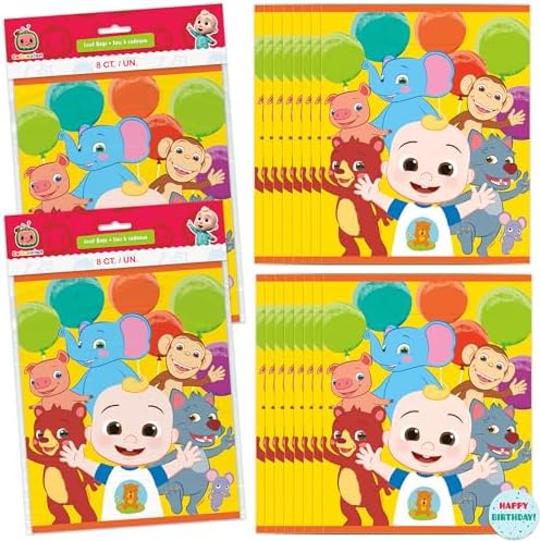 Unique CoComelon Party Favors Goodie Bags Pack of 16