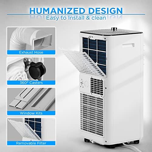 TURBRO Finnmark 10000 BTU Portable Air Conditioner Fan Dehumidifier