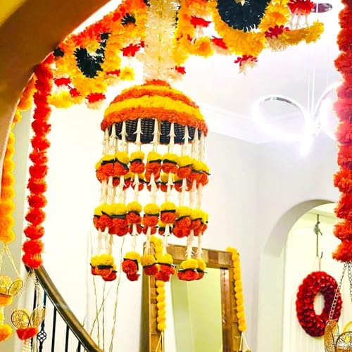 LoveNspire Jumbo Artificial Marigold Flowers Decor