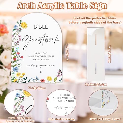 Bible Guestbook Sign with Base for Weddings