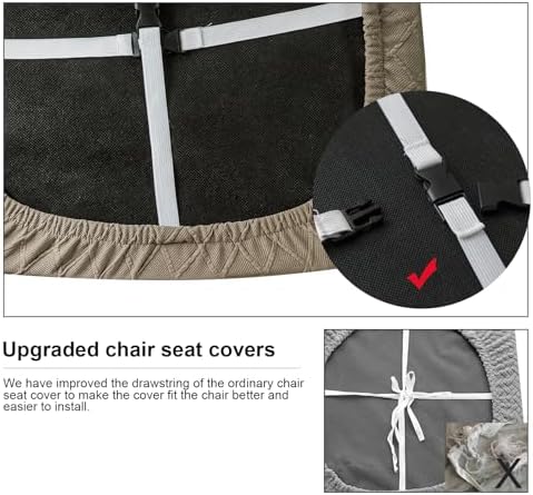Genina Waterproof Dining Chair Covers 4 Pcs Taupe 1