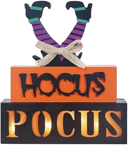 Halloween Decorations Indoor LED Hocus Pocus Sign