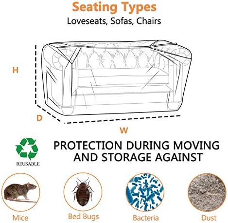 STARTWO Plastic Sofa Cover 42x68x42 Heavy Duty Water Resistant