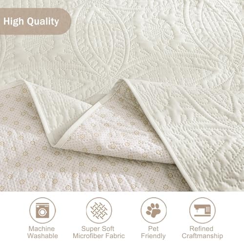 Pamhaven Quilted Sofa Slipcovers with Pockets