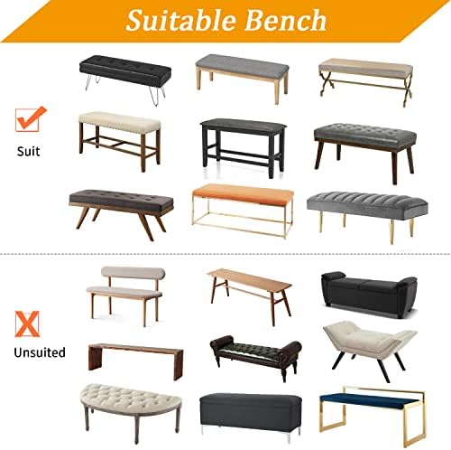 Fuloon Stretch Jacquard Dining Bench Cover - Beige