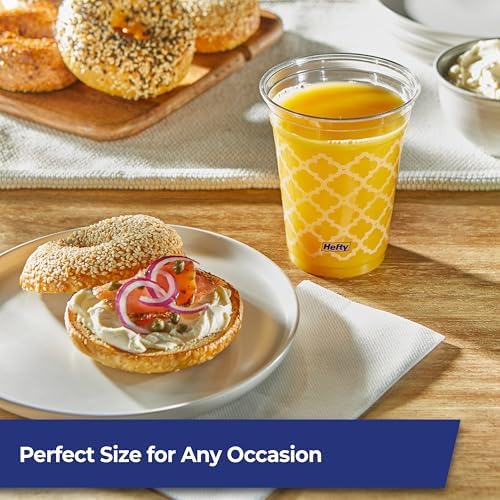 Hefty Party Perfect Clear Plastic Cups 20 Count 18 Ounce