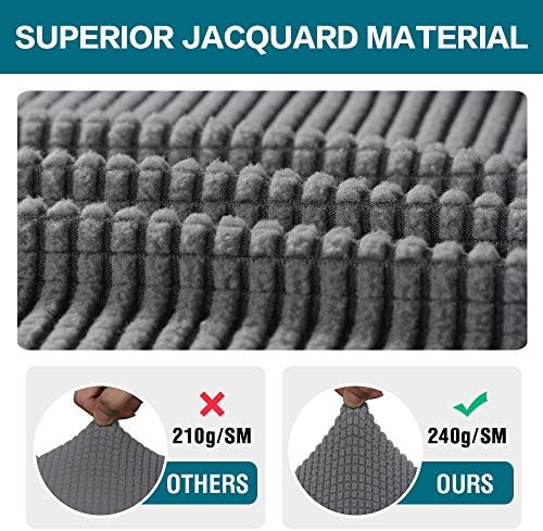 Turquoize Stretch Armrest Covers for Chairs and Sofas Gray Set of 2