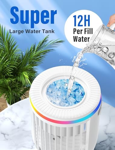 AI Portable Air Conditioner Fan with 120 Degree Rotation