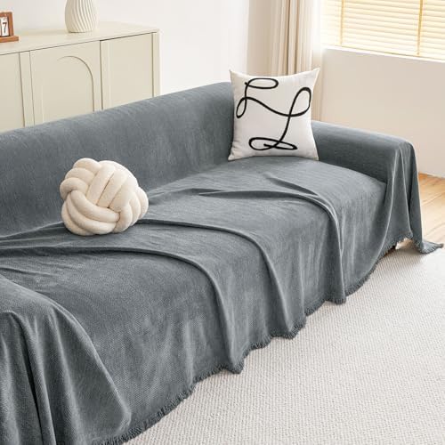hyha Boho Sofa Cover for Dogs Grey 71x118 Inch