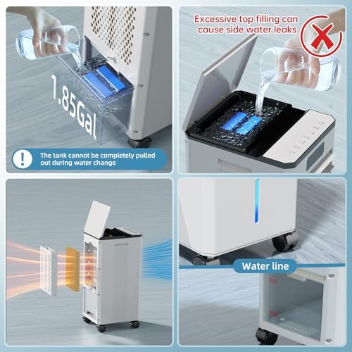 3-In-1 Portable Air Conditioner with Humidifier and Child Lock
