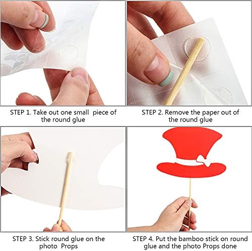 Gejoy 60 Piece Photo Booth Props DIY Kit
