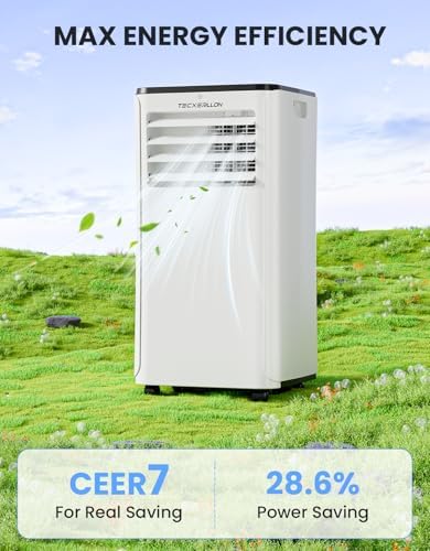 TECXERLLON 10000 BTU Portable AC with Cooling Dehumidifier Fan Sleep Modes