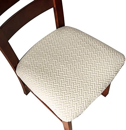 Genina Dining Chair Seat Covers 4 Pcs Beige