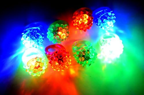 18 Pack Flashing LED Bumpy Rings for Kids