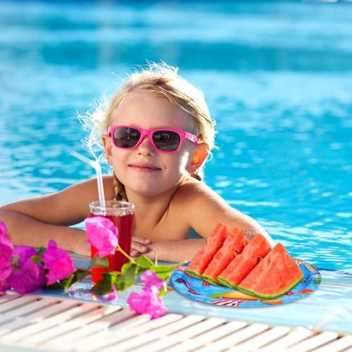 Fancy Land Pool Party Plates 24Pcs