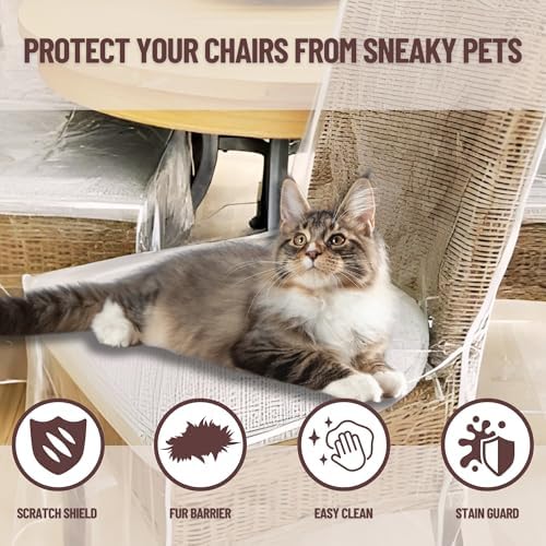 Evelots 6-Piece Dining Chair Cover Protector Set