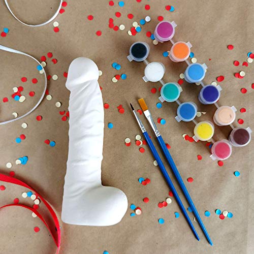 Hen Party Games Ceramic Penis Figurine with Paints 1
