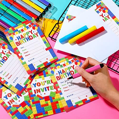 Nezyo 30 Pack Birthday Party Invitations with Envelopes