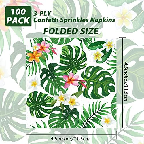 Hawaiian Luau Napkins 100 Pack Tropical Themed