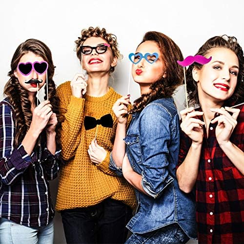 Gejoy 60 Piece Photo Booth Props DIY Kit
