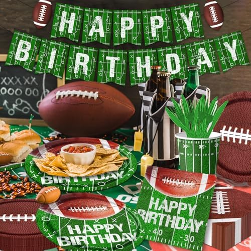 Football Themed Party Decor Set for 25 Guests