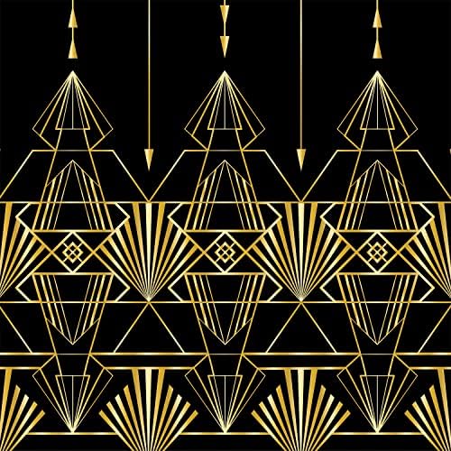 Beistle 2-Count 1920s Tablecover Black Gold
