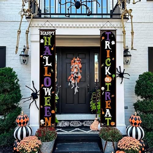 OHOME Halloween Decorations - Trick or Treat Porch Banner