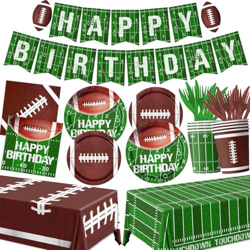 Football Themed Party Decor Set for 25 Guests