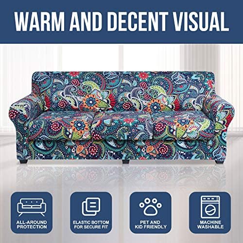 hyha Sofa Slipcovers 4 Piece Floral Pattern Set