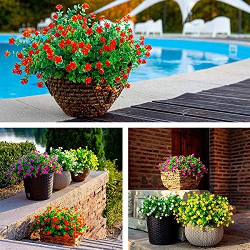 Artificial Orchid Flowers Outdoor 20 Bundles UV Resistant Decor