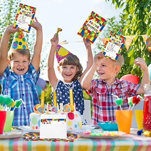 Nezyo 30 Pack Birthday Party Invitations with Envelopes