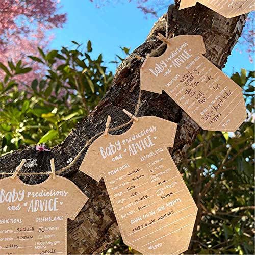 Kate Aspen Baby Prediction Advice Cards - 50 Count Onesie Shaped Set
