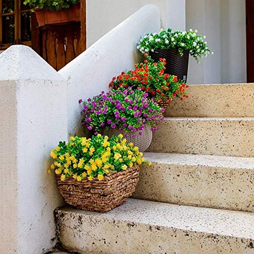 Artificial Orchid Flowers Outdoor 20 Bundles UV Resistant Decor