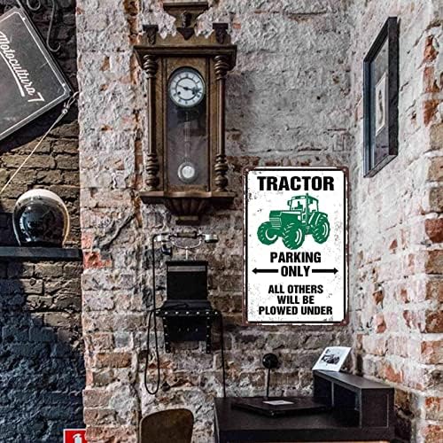 Antique Tractor Wall Decor Metal Sign 8x12 Inch