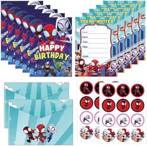 24 Pack Friends Party Invitations with Envelopes and Stickers 1