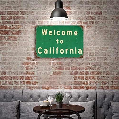 Retro Nostalgic Welcome to California Metal Sign
