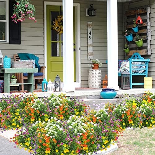 20 Pieces UV Resistant Artificial Boxwood Flowers for Outdoor Hanging Gardens