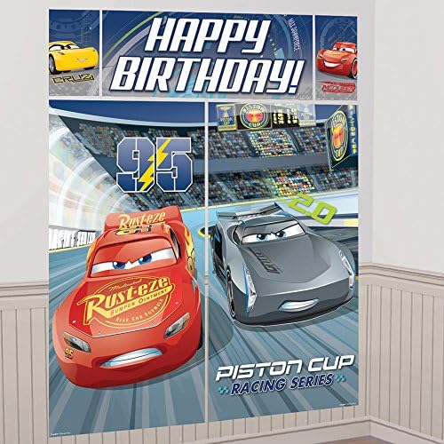Disney Cars 3 Scene Setters Wall Decor Kit - 5 Piece